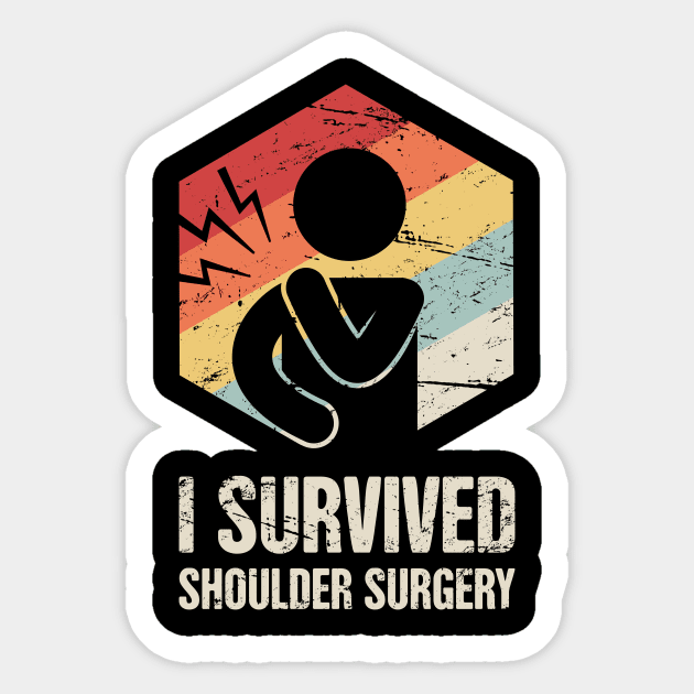 I Survived Shoulder Surgery | Joint Replacement Sticker by MeatMan